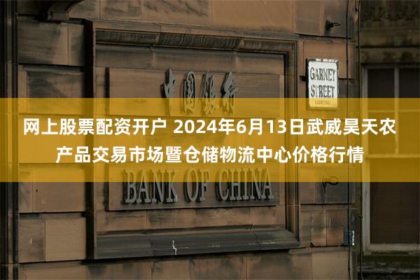 网上股票配资开户 2024年6月13日武威昊天农产品交易市场暨仓储物流中心价格行情