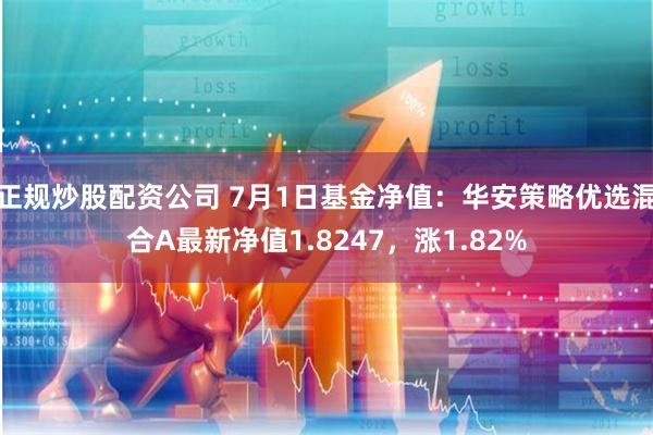 正规炒股配资公司 7月1日基金净值：华安策略优选混合A最新净值1.8247，涨1.82%