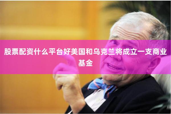 股票配资什么平台好美国和乌克兰将成立一支商业基金